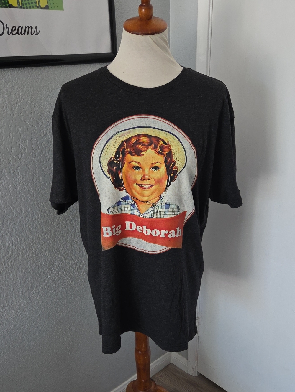 Next Level Apparel Black Graphic 'Big Deborah' Tee with Multicolor Print XL